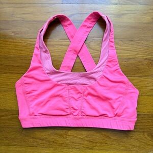 lululemon pink cross-back sports bra